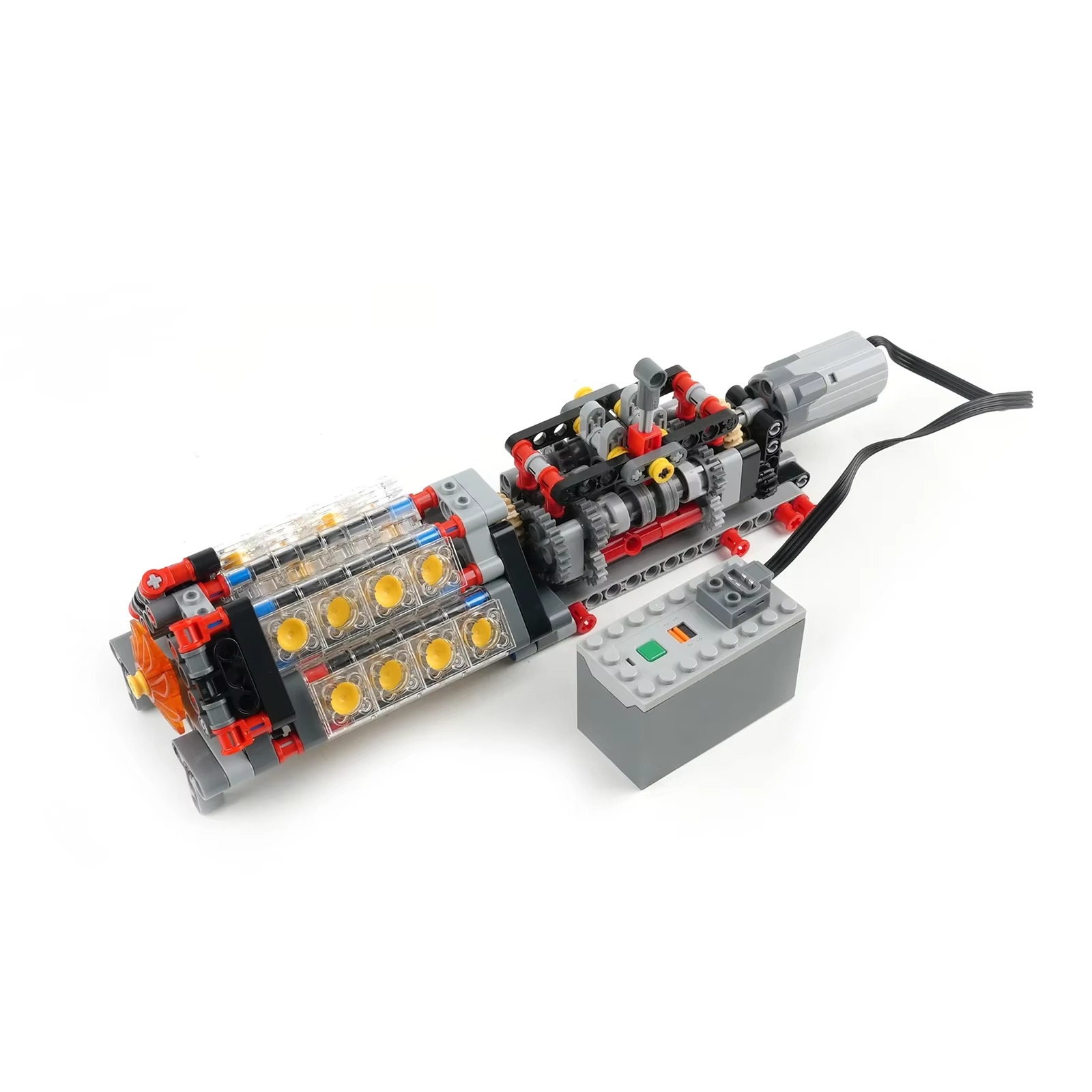 Model Kit Engine - Yüksek Teknoloji Şeffaf V16 Motor Küçük