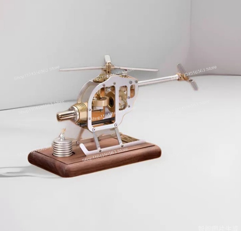 Model Kit Engine - Mini Stirling Motorlu Helikopter Model Kiti
