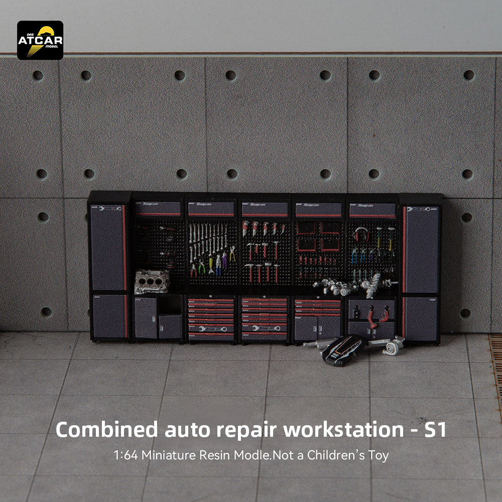 Model Kit Diorama - Kicarmod 1/64 Reçine Garaj Atölyesi S1-Modüler