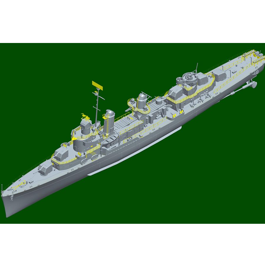 Model Kit Destroyer - Fletcher DD-445 USS Destroyer 65309 Trompetçi