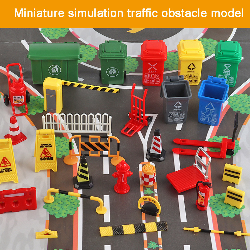 Model Kit Runner - Minyatür simülasyon trafik engeller modeli sahne