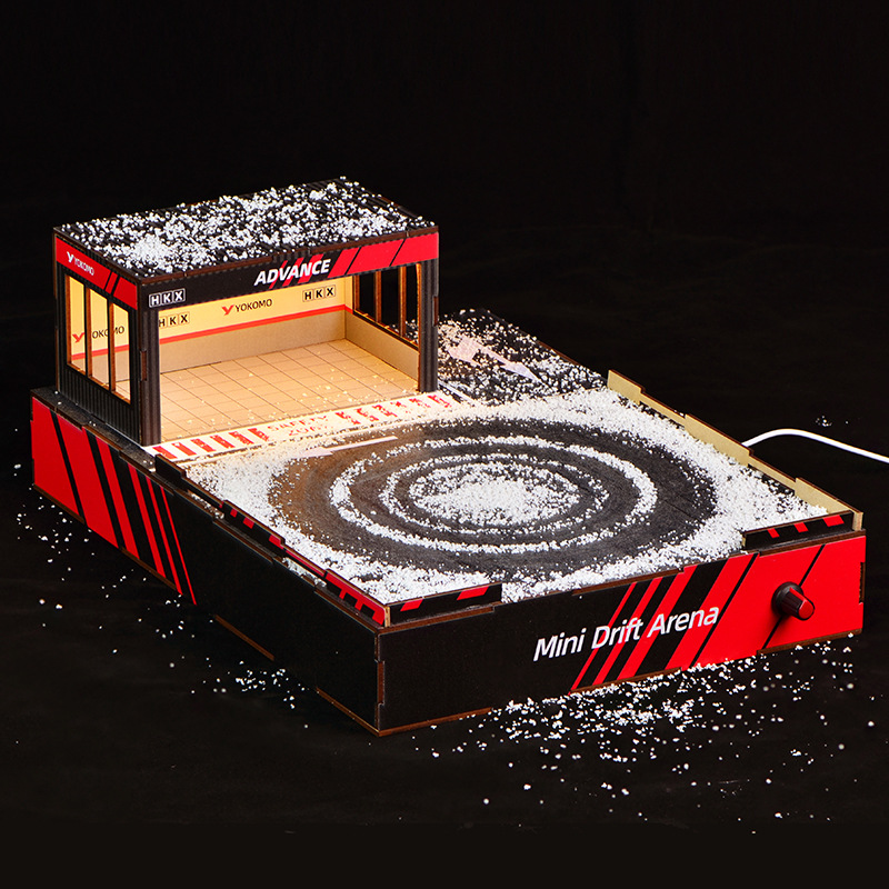 Model Kit Diorama - 1:64 Ölçekli DIY Drift Pisti Dioraması,