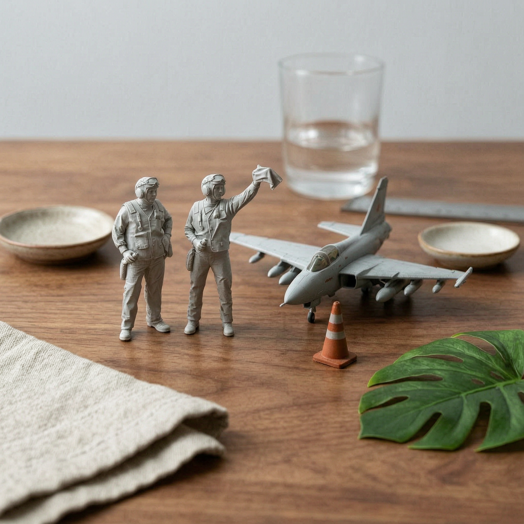 Model Kit Diorama - Güverte Ekibi Figürleri 1:48 Ölçekli Reçine