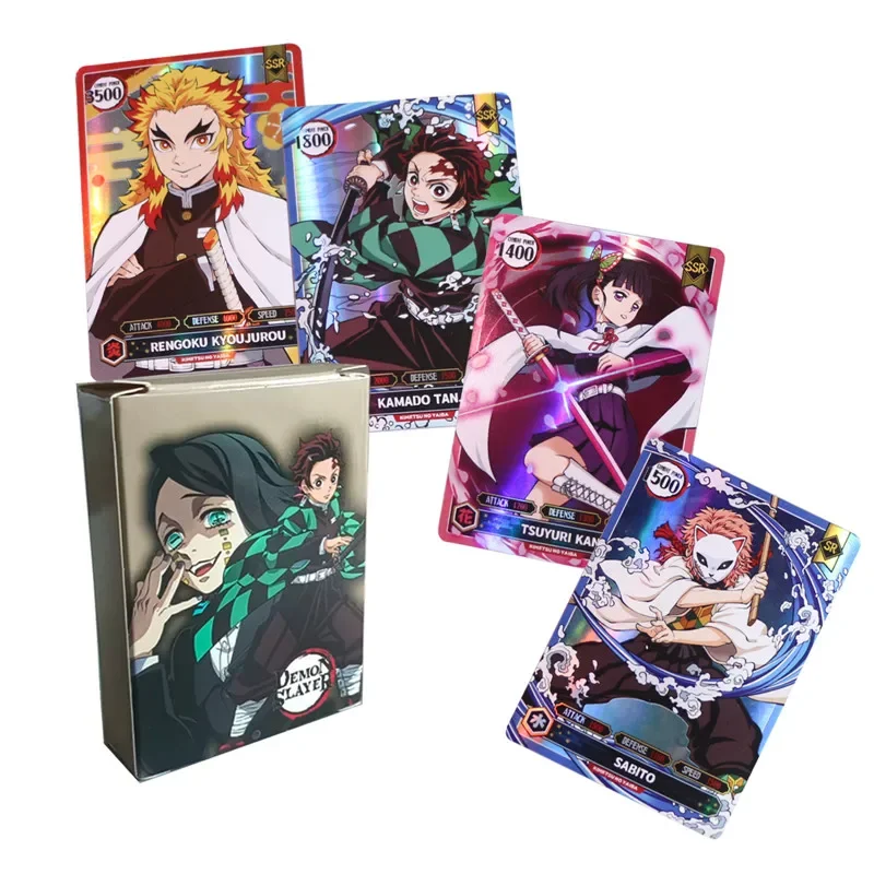 Model Kit Demon Slayer - 50 adet/kutu iblis avcısı kartı Anime