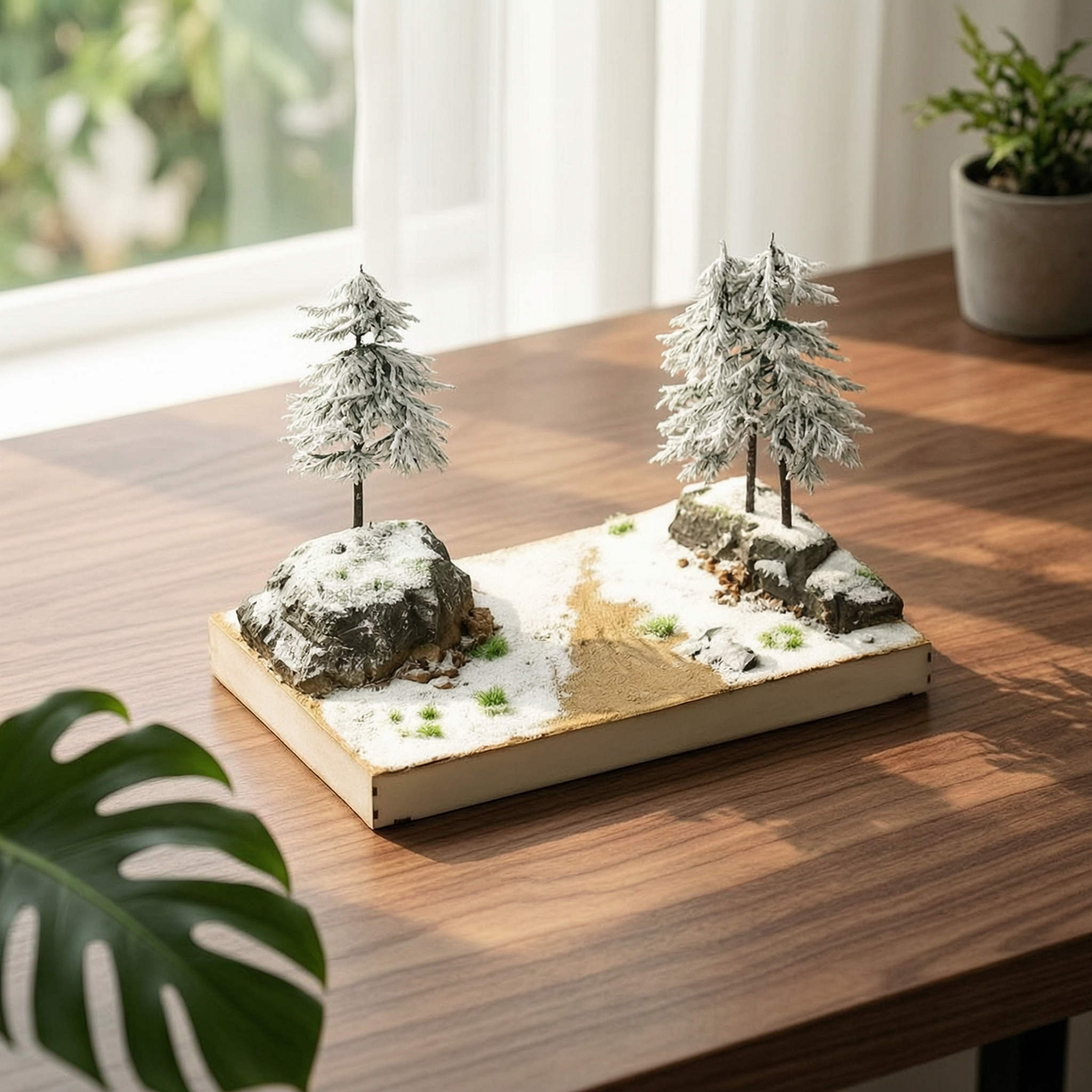 Model Kit Diorama - Minyatür Peyzaj Seti Gerçekçi Kum Masası