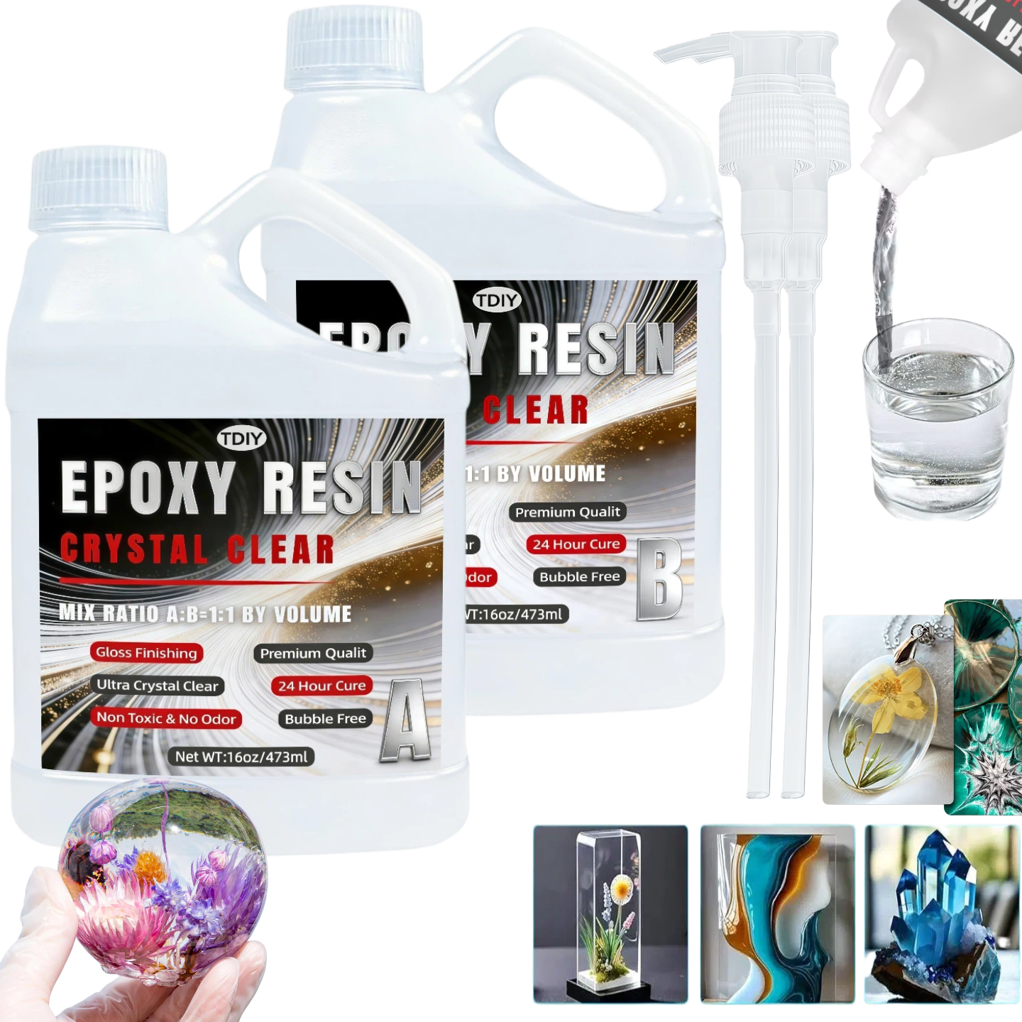 Resin Kit Cast - 1:1 Kristal Berraklığında Epoksi Reçine Kiti
