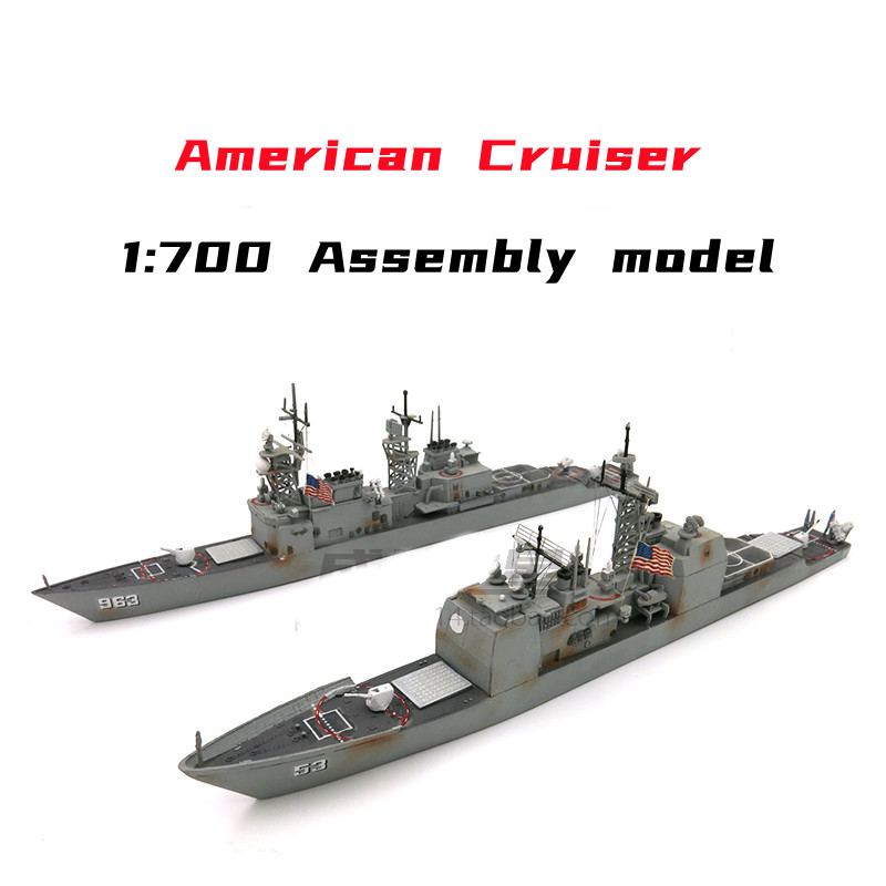 Model Kit Destroyer - 1/700 amerikan füze Cruiser modeli kitleri
