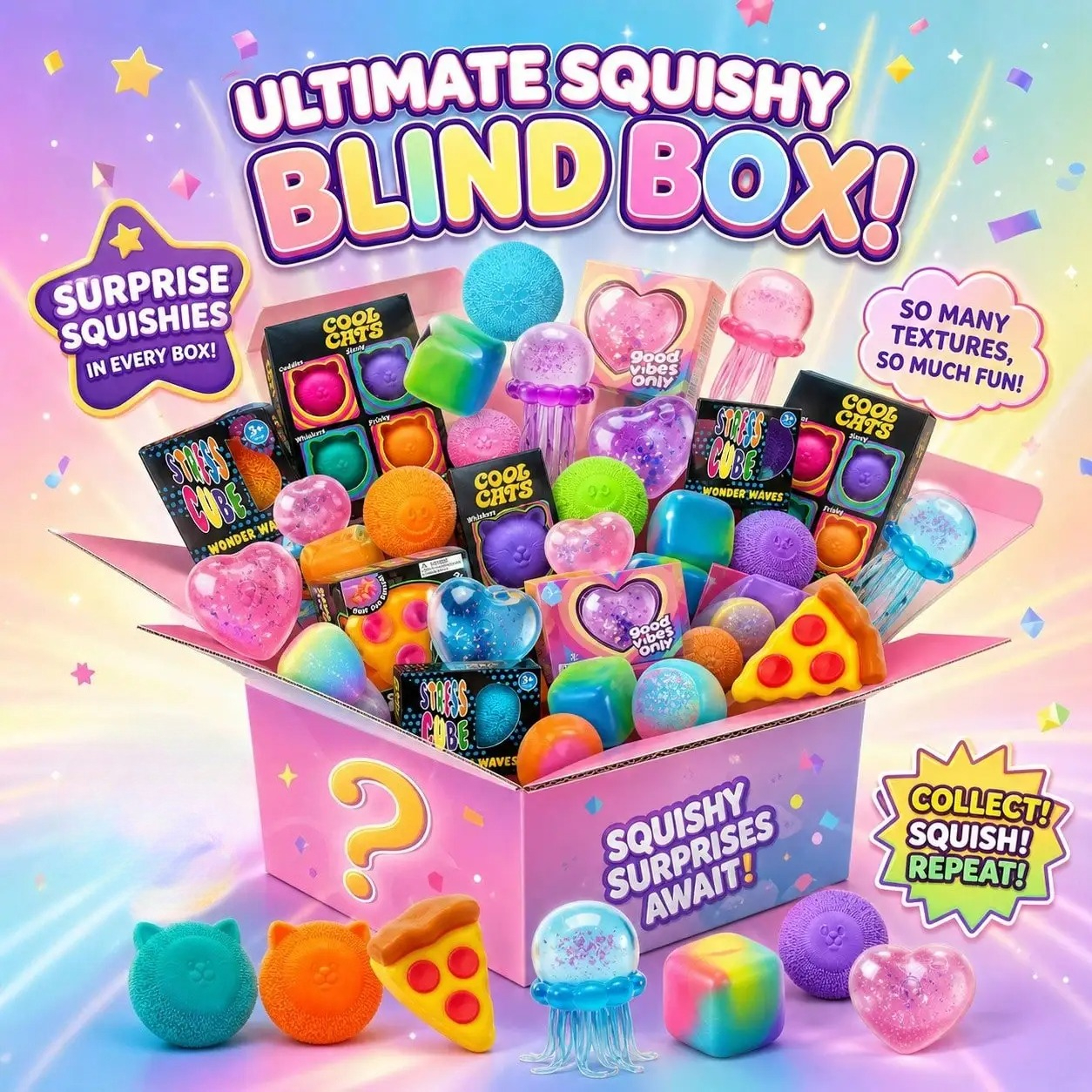 Model Kit Box - 100+ Çeşitli Yumuşak Figürler Sürpriz Kutu