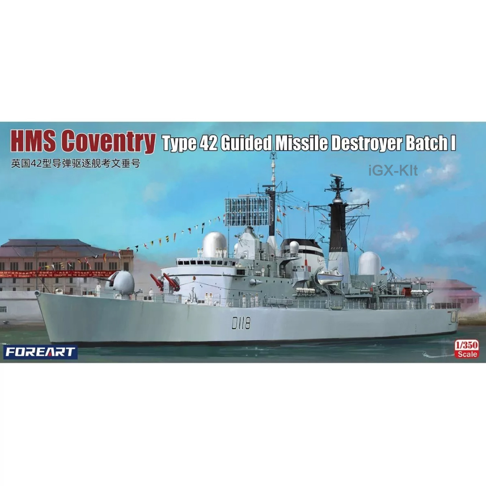 Model Kit Destroyer - FOREART 3002 1/350 Ölçekli HMS Coventry