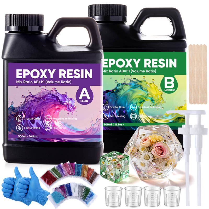 Resin Kit Cast - Epoksi Reçine Kiti, 500/1000ml Kristal Berraklığında,