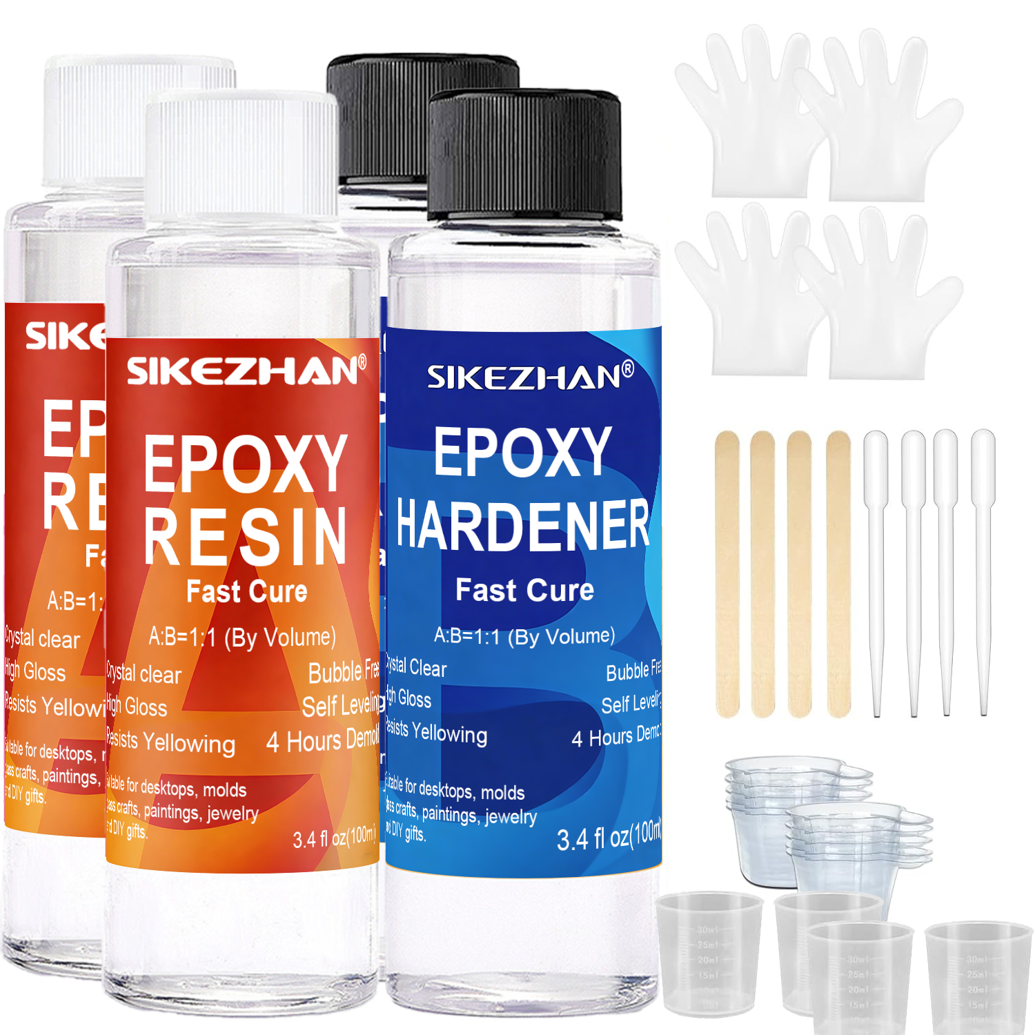 Resin Kit Cast - Şeffaf Epoksi Reçine AB Yapıştırıcı Sertleştirici