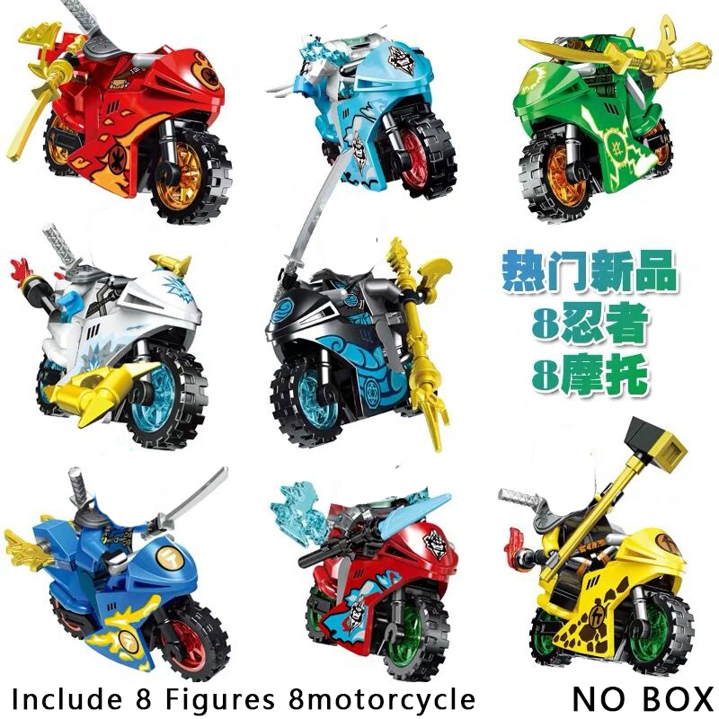 Model Kit Ninja - Ninja Figürleri Motosiklet Yapı Taşları Lloyd