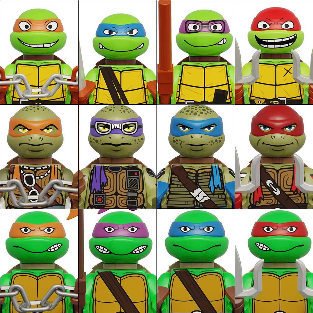 Model Kit Ninja - 4'lü 8'li Kaplumbağa Ninja Mini Aksiyon