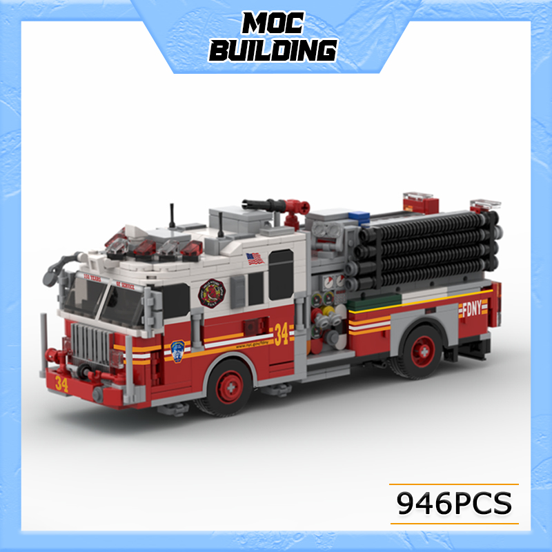 Model Kit Engine - MOC New York İtfaiye Aracı 34