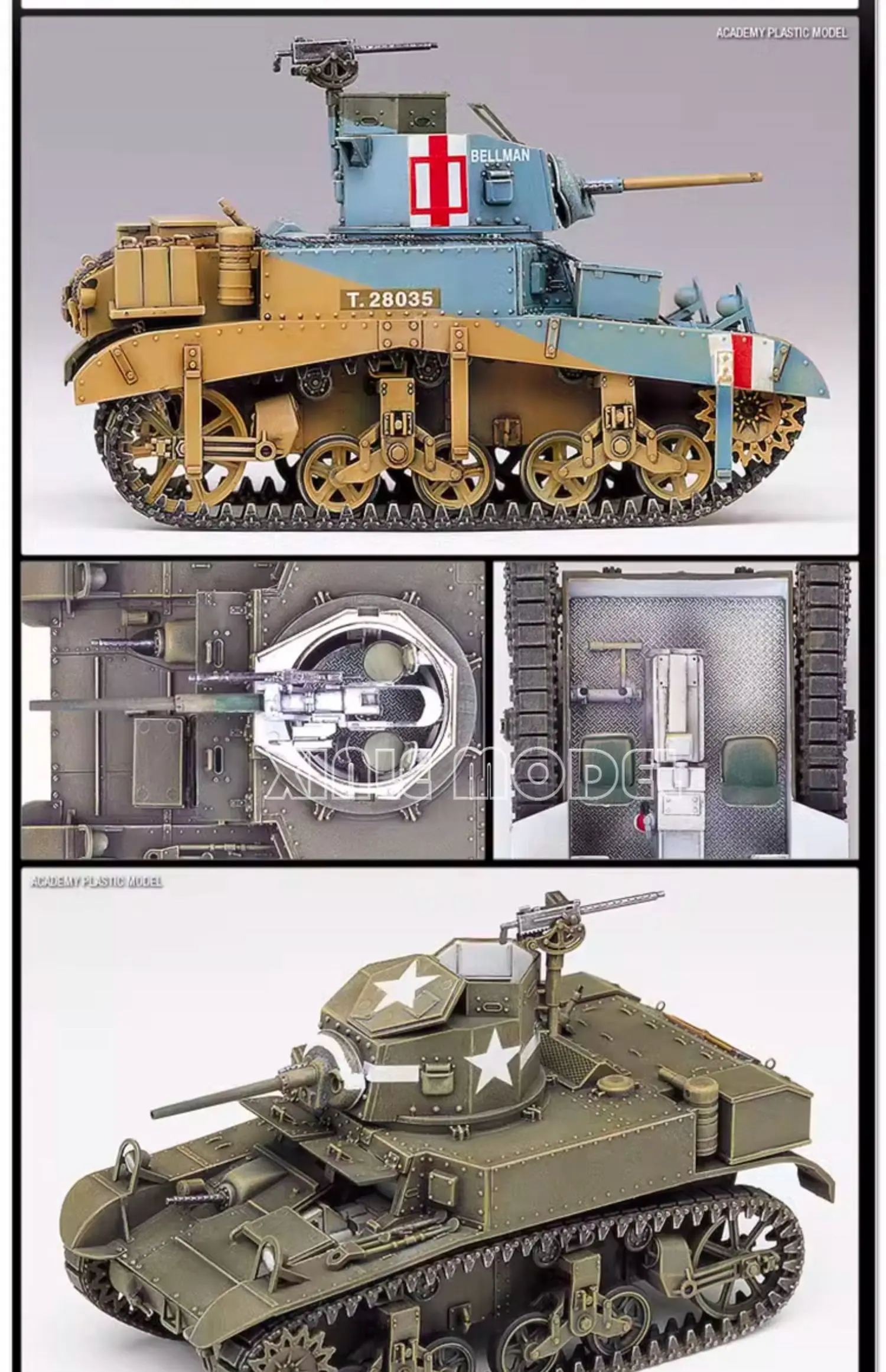 Academy 13270 M3 Stuart, Dahil - Model Kit Academy incelemesi ve fiyatı