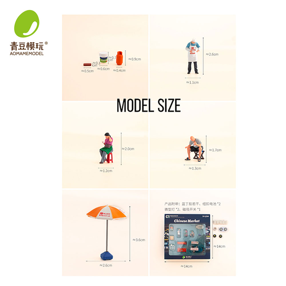 1/64 Gece pazarı Model Kiti-Yü - Model Kit Diorama incelemesi ve fiyatı