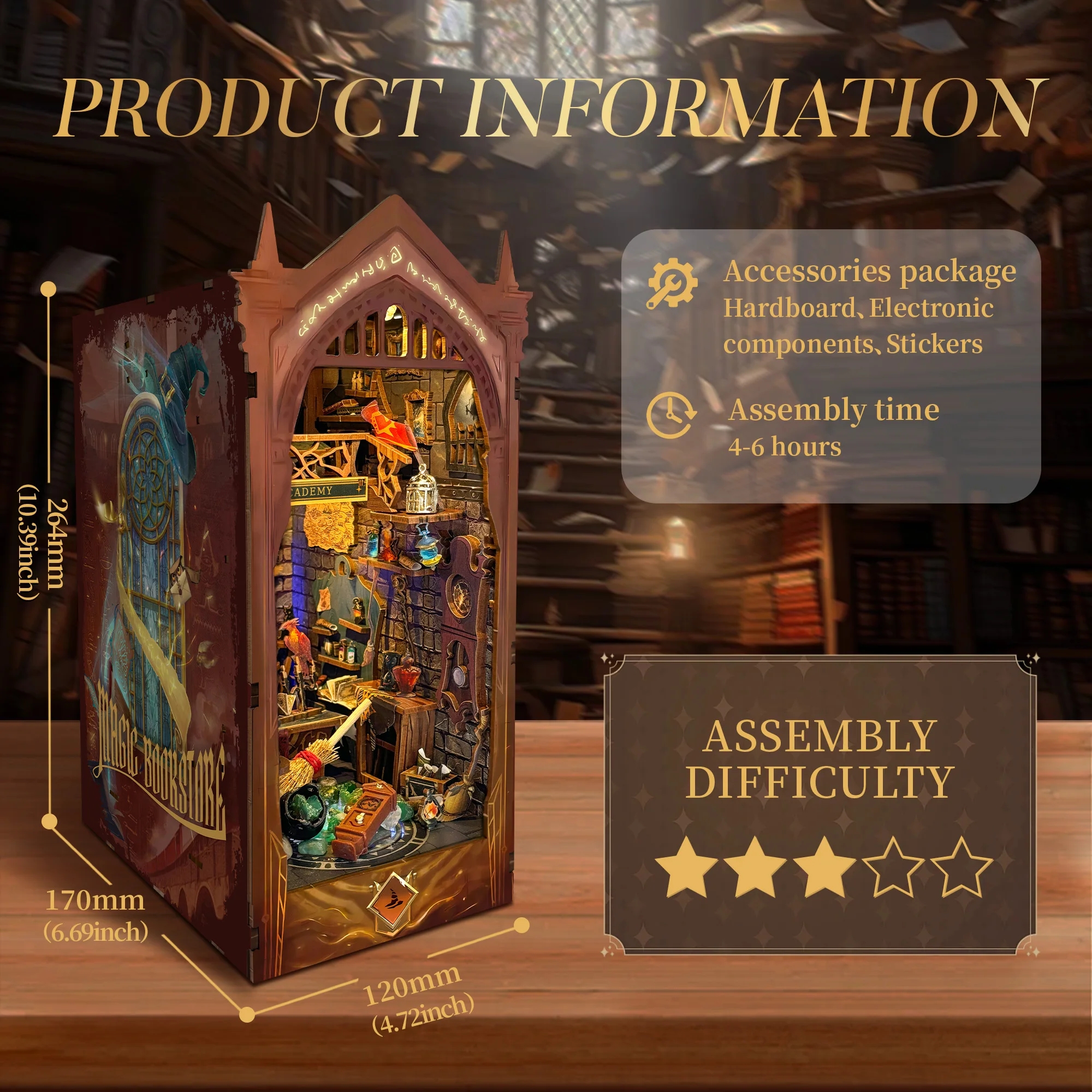 DIY Kitap Köşesi Sihirli Akade - Model Kit Academy incelemesi ve fiyatı