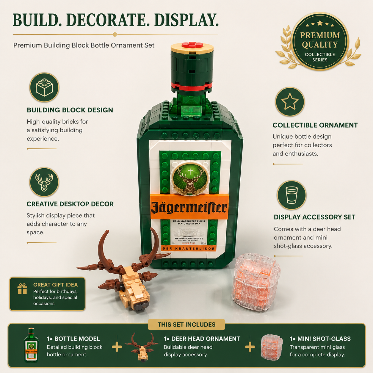 Jagermeister Likör Şişesi Yapı - Model Kit Simulator incelemesi ve fiyatı