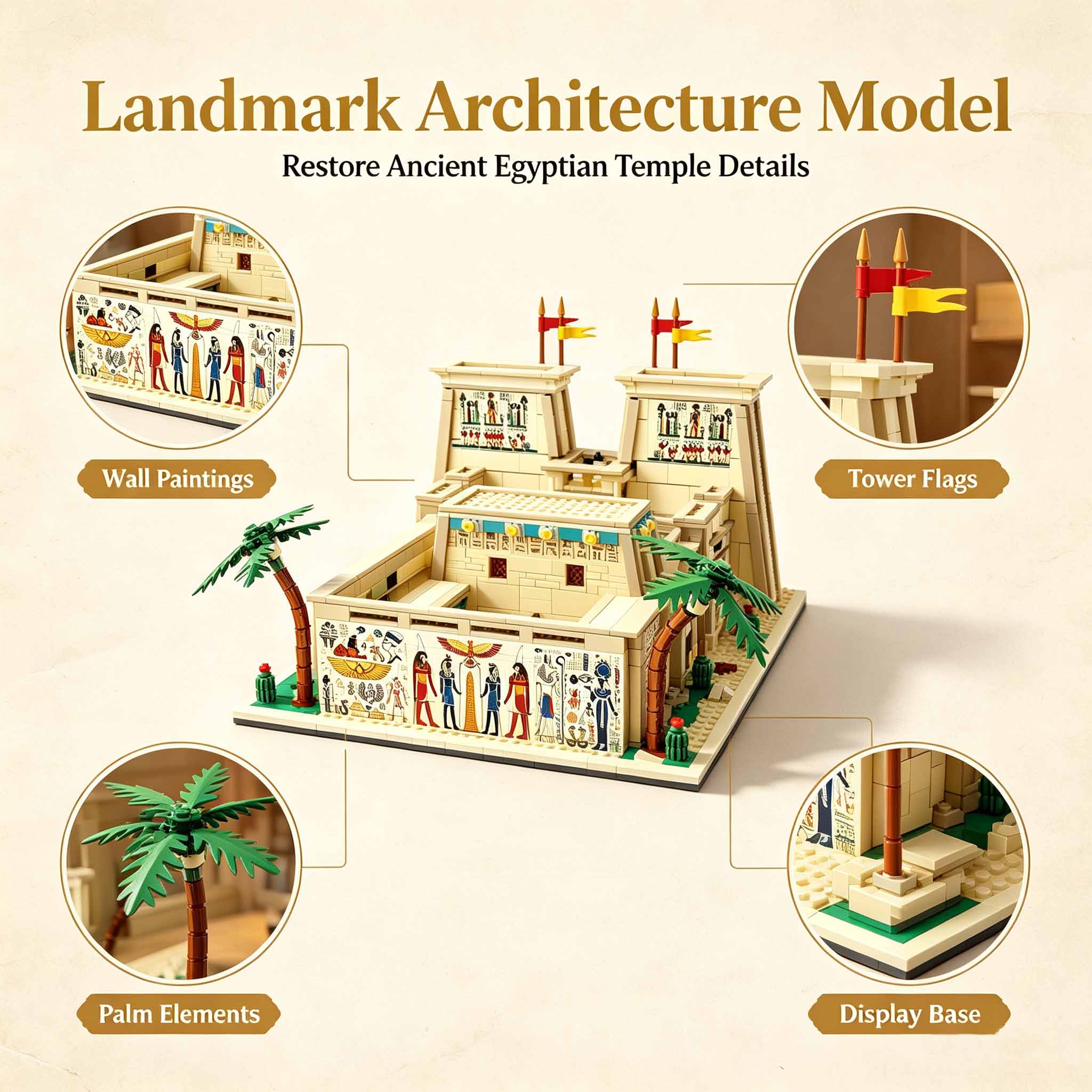 2073 adet Horus Tapınağı Yapı  - Model Kit Companies incelemesi ve fiyatı